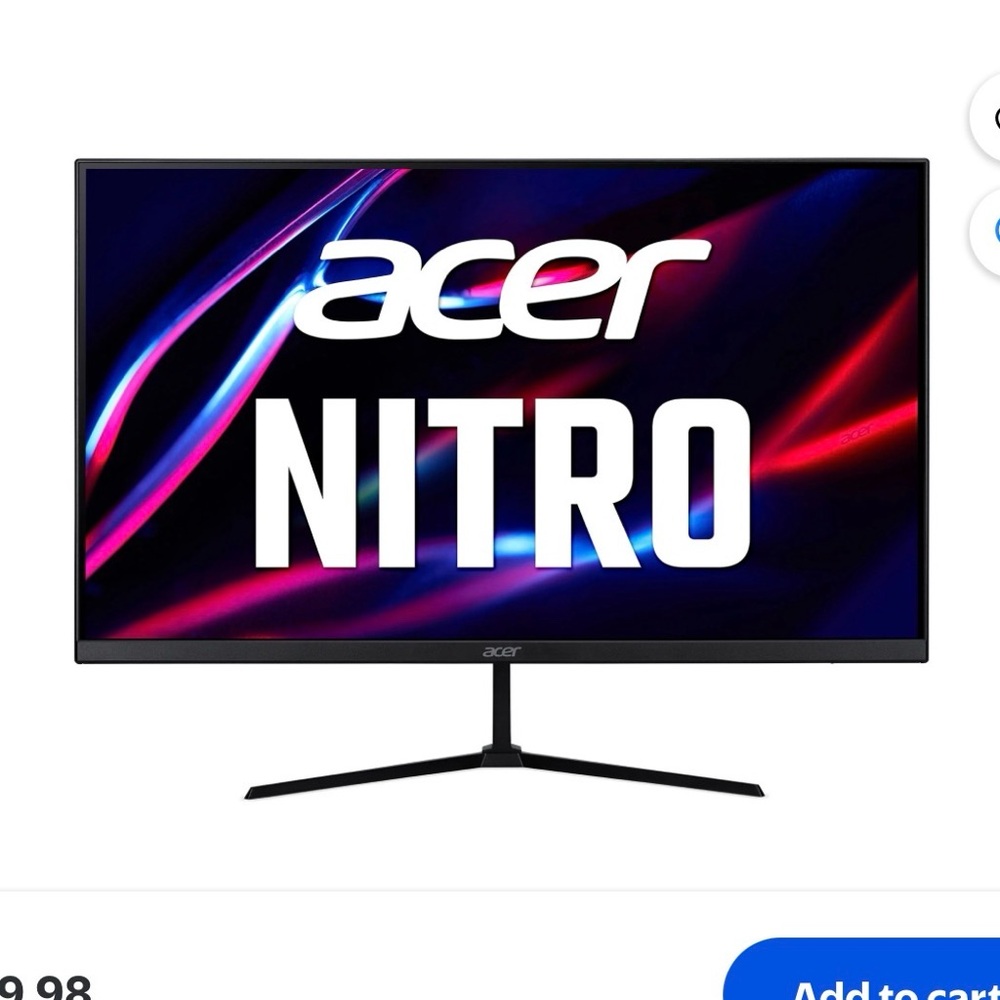 Acer Nitro Black and Red Monitor